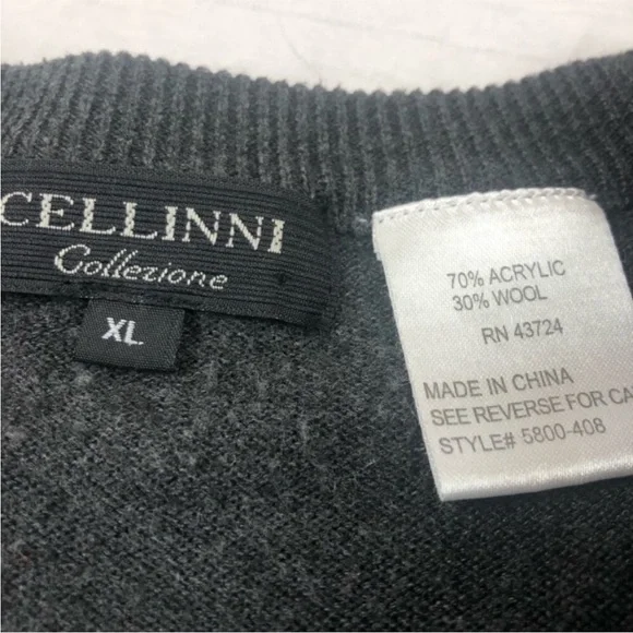 Vintage Slouchy Sweater Cellinni Sweatshirt SOFT Large Color Block Old School - Picture 7 of 10